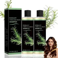 Shampoo Espessante de Alecrim com Queratina, Cuidado Capilar Volumizador e Fortalecedor para Cabelos Finos ou Ralos, Fór