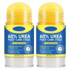 Bálsamo em Bastão para os Pés com 60% de Ureia e 2% de Ácido Salicílico, Reparação Extra Forte para Calcanhares Rachados