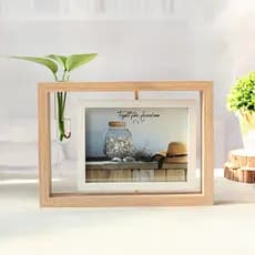 Criativo dupla face moldura de foto mesa espelho lavagem moldura 20cm 23cm mesa colecionável presente letras logotipo mo