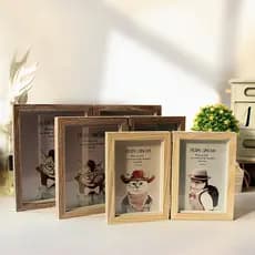 Moldura retrô estilo americano, 20cm, 23cm, 27cm, foto, combinação criativa, dobrável, tridimensional, oco, moldura de f