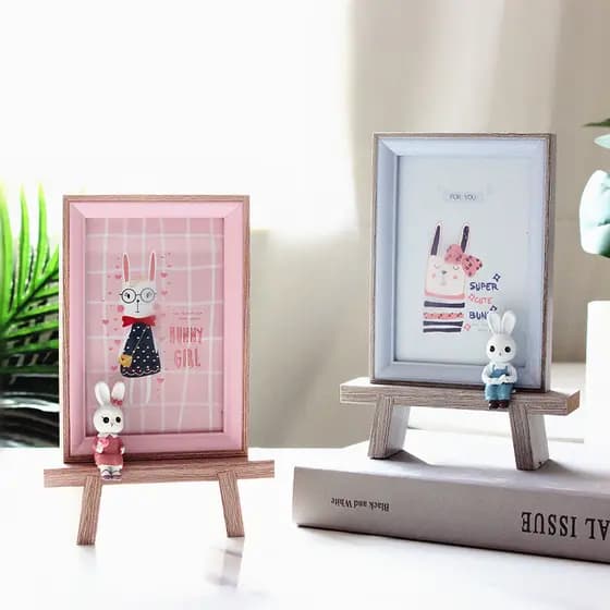 Criativo bonito moldura de foto das crianças 20cm 23cm 27cm lavagem moldura de foto estudo decoração de mesa moldura de 