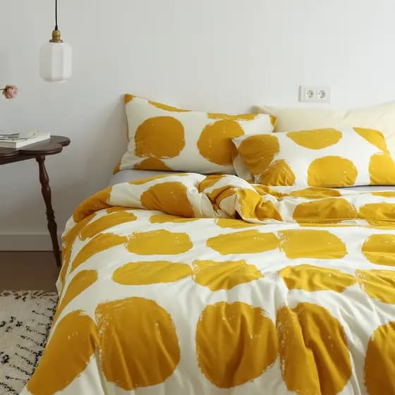Classe A Estilo de pintura A óleo simples Tianzhu Algodão Conjunto de quatro peças Algodão 100 Lençol de capa de edredão