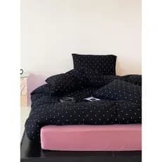 Classe A Polka Dot impresso nu dormir algodão Tianzhu algodão conjunto de quatro peças ins Super macio puro algodão malh