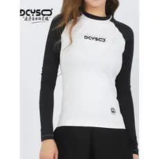 Dcyso Split maiô feminino surf terno maiô 2023 conservador de manga comprida protetor solar capa barriga