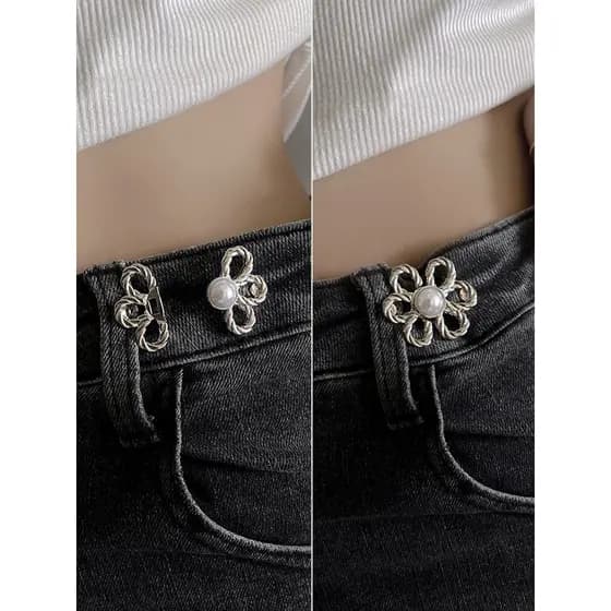 High-End cintura estreita ferramenta útil Jeans saia invisível cintura aperto botão sem perfuração para grande pequeno p