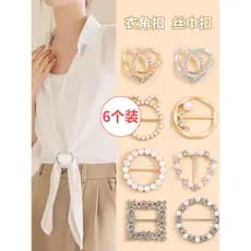 Roupas multifuncionais canto atado fivela High-End cem torre camiseta camisa de manga curta bainha acessórios fixos five
