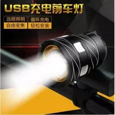 Farol de bicicleta usb recarregável noite equitação luz forte lanterna T6 Mountain Bike recarregável farol foco ajustáve