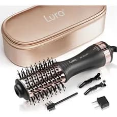Escova Secadora de Cabelo Automática de Dupla Voltagem com Plugue Europeu, Escova Secadora de Cabelo de Viagem com Bolsa