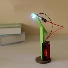 Tecnologia pequena invenção de produção LED emergência poupança de energia pequena lâmpada de mesa diy experimento cient