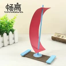 Diy jangada de madeira veleiro crianças diversão tecnologia pequeno Material artesanal navio modelo brinquedo