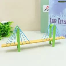 Tecnologia de ponte oblíqua feita à mão, pequena produção, experimento científico DIY, meninos, meninas, crianças, brinq