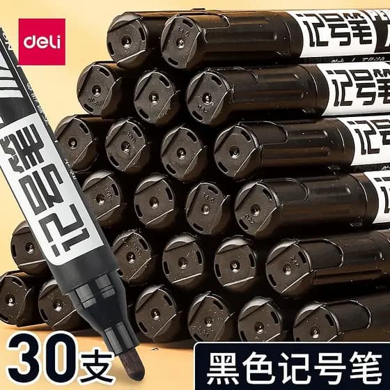 Deli marcador marcador marcador tamanho grande marcador oleoso de cabeça única à prova dwaterproof água à prova de óleo