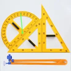 Frete grátis conjunto de placa triangular magnética para ensino transferidor grande transparente transferidor régua búss
