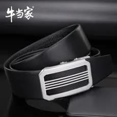 Niudangjia cinto masculino de couro genuíno fivela automática 3.7cm primeira camada cinto de couro masculino juventude c