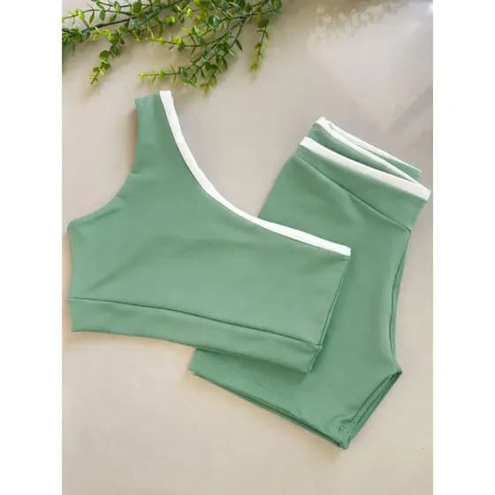 Conjunto Treino Fitness Feminino Poliamida Zero Transparência Alta Qualidade
