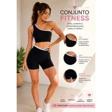 Conjunto Academia Feminino Poliamida Modelador ZERO Transparência