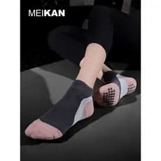 MEIKAN meias de compressão para ioga, mulheres, Fitness, piso interno, profissional, antiderrapante, meias grossas, espo