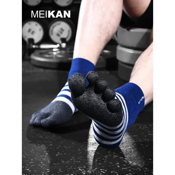 MEIKAN MEIKAN Meias de caminhada masculinas respiráveis meias de maratona meias de corrida Fitness meias antiderrapantes