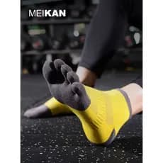 MEIKAN MEIKAN 7A Meias antibacterianas para caminhada Meias masculinas Meias de maratona Meias de corrida Meias de cinco