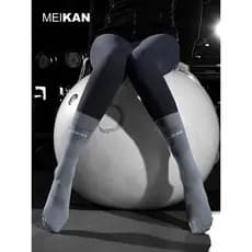 MEIKAN MEIKAN Fitness Fashion Jumping Running Meias Médias Altas Homens Mulheres Meias Esportivas Respiráveis de Secagem