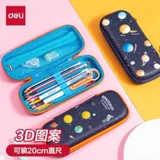 Deli EVA Estojo Masculino Estojo para Lápis Alunos do Ensino Fundamental Bonito Grande Capacidade Crianças Lápis de Dese