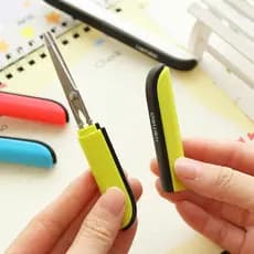Poderoso tipo caneta portátil portátil tesoura pequena tipo Mini caneta criativa forma de caneta dobrável seguro bonito