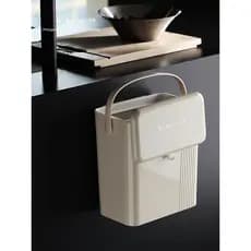 Lata de lixo de cozinha estilo creme francês, porta de armário, suspensão de parede, banheiro doméstico, higiênico, resí