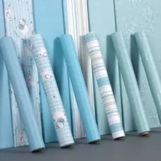Papel de parede autoadesivo dormitório estudantil universitário decoração mediterrânea cor sólida à prova d'água quarto