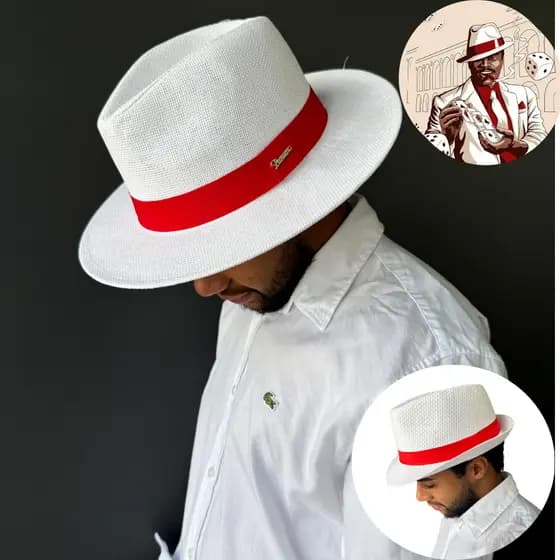 Chapéu Panamá Carioco Branco Umbanda Zé Pilintra Exu