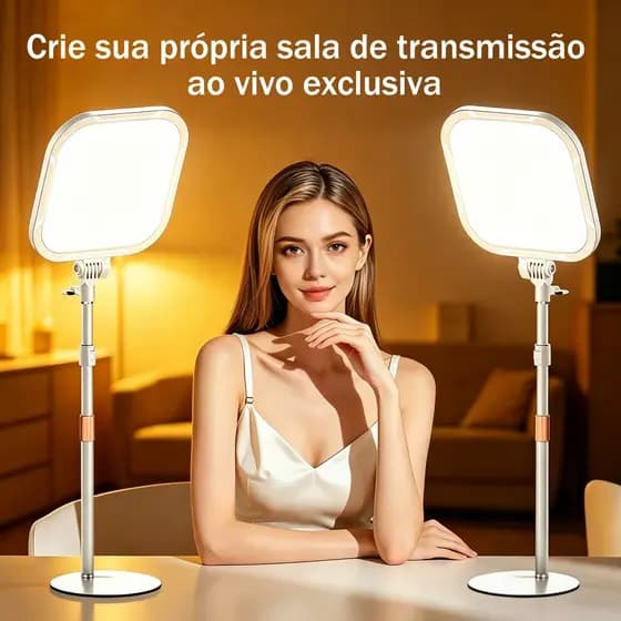 Luz de preenchimento e luz quente para fotografia LED 2500k-7500k Luz fotográfica profissional portátil recarregável