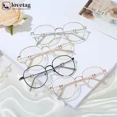 LOVETAG óculos anti-luz azul com design de panda fofo, armação de metal decorativa, design transparente elegante e confo