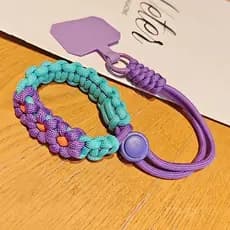 Pulseira de Telefone Móvel Trançada, Correia de Telefone Móvel de Cadeia Única, Antifurto, Ajustável, Multifuncional, Cu