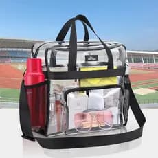 Bolsa Transparente MAYTREE Adequada para Eventos em Estádios 12 x 6 x 12 Bolsa de Almoço Portátil Transparente com Alç
