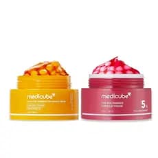 medicube Creme em Cápsulas para Pele Estressada Duo: Ácido Kójico, Cúrcuma e Creme em Cápsulas TXA |   para uma pele cla