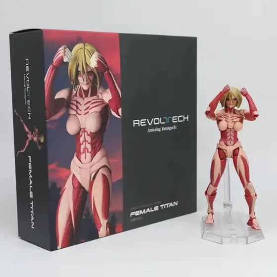 Figura de anime Revoltech Attack on Titan, modelo feminino articulado de 11cm, material PVC, Megata no G0YX K9V8