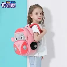 Novo bonito 3D tridimensional pelúcia carro de viagem crianças mochila das mulheres dos homens saco de brinquedo mochila