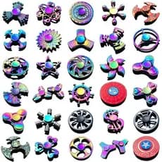 Novo Fidget Spinner Colorido de Liga de Zinco, Brinquedo de Dedo para Descompressão, Atacado de Fábrica, Pião de Metal q
