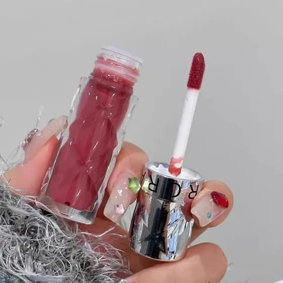 | 【lip tint ruby rose】 | ❉Deus do Desejo Puro!Rico mel hidratante lábio esmalte espelho brilho de água batom hidratante
