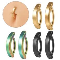 | 【piercing umbigo】 | bijuterias femininas ☚Novo estilo meio arco galvanoplastia cor fivela tipo umbigo prego quente men
