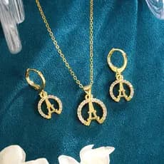 | colar prata | 【bijuterias femininas】 ☼Vietnam areia ouro colar estilo europeu americano 18k banhado a ouro torre de fe