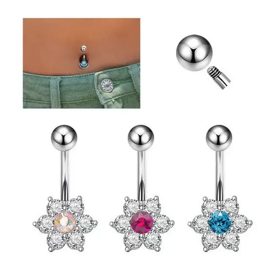 | 【piercing umbigo】 | bijuterias femininas ♕AliExpress Cross-Border umbigo anel G23 titânio haste umbigo prego cobre inc