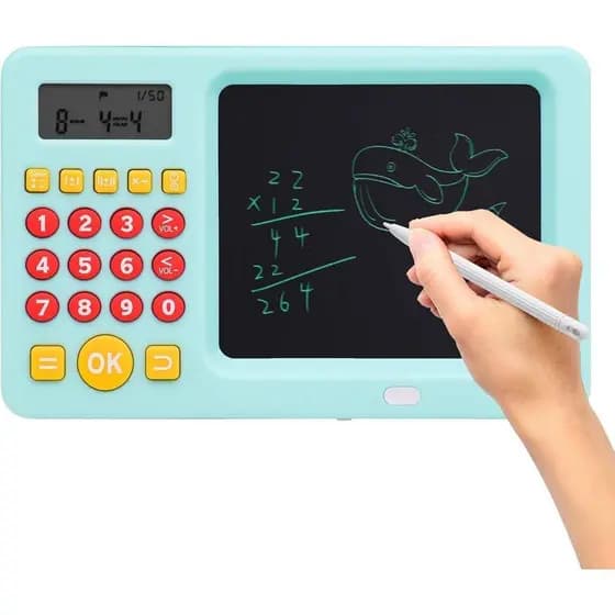 Jogo de matemática com quadro de escrita LCD adequado para crianças de 5 a 8 anos, jogo educativo para crianças d X7GT