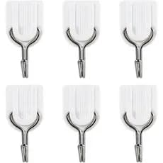 Gancho para toalhas Mr.SShop6PC, cabide de plástico para porta, suporte de parede autoadesivo, suporte para chapéus, por