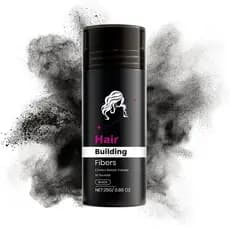 Pó Espessante para Cabelo Preto - Cobre instantaneamente as raízes do cabelo e preenche as linhas de cabelo esparsas - C