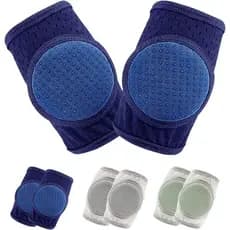 Joelheiras para bebês engatinhando, joelheiras infantis ajustáveis, conjunto de 3 pares