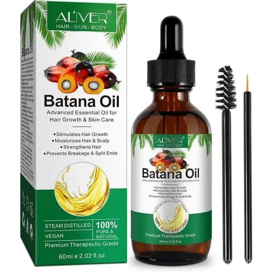 O Óleo de Batana NIFEISHI promove o crescimento capilar, 60ml de Óleo de Batana orgânico fortalece e adiciona volume aos