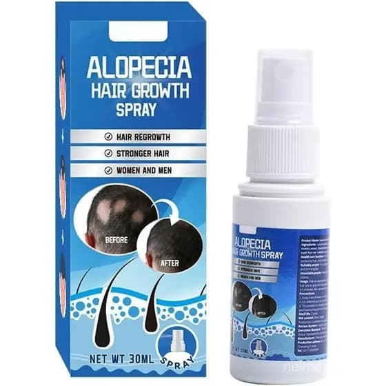 Spray sérum para crescimento capilar, trata eficazmente a queda e o enfraquecimento dos cabelos, combate a perda capilar