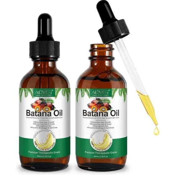 2 frascos de óleo de Batana para promover o crescimento capilar, 60ml, ingredientes orgânicos, fortalece e engrossa o ca