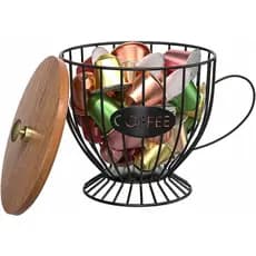 Suporte para Cápsulas de Café de Grande Capacidade para Balcão - Acessórios de Decoração para Estação de Café para Cápsu