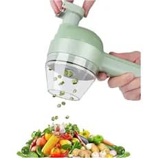 Conjunto de Cortador de Legumes 4 em 1, Prensa de Alho, Picador, Moedor, Fatiador, Utensílios de Cozinha